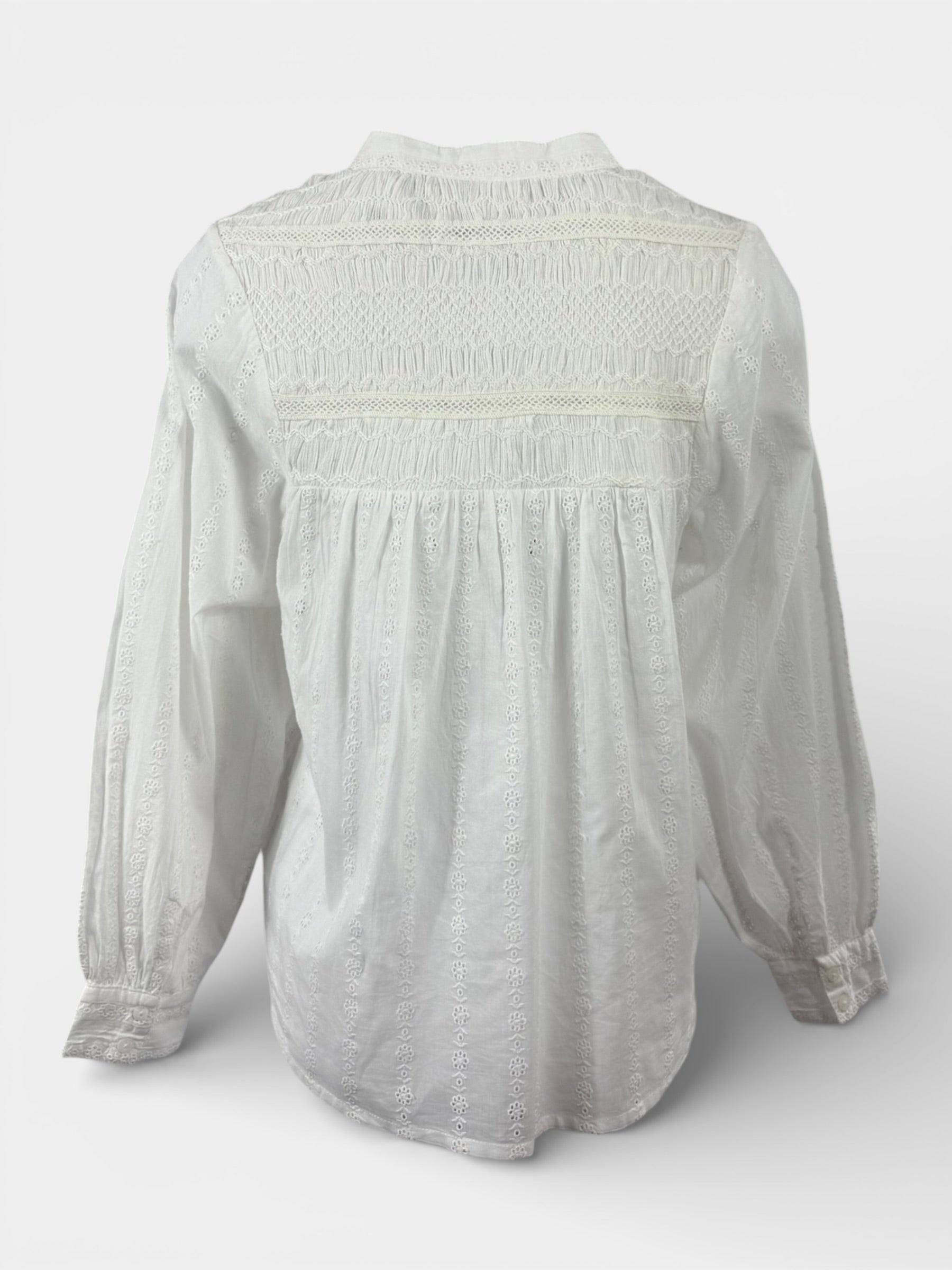 Caftano Camicia Coreana Bianco con Punto Smoke Maison Hotel