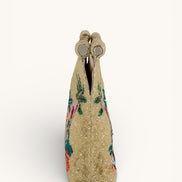 Borsa Clutch con Perline e Manici di Bamboo, Nimo with Love
