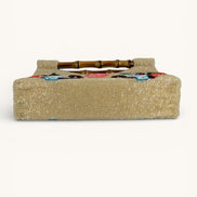Borsa Clutch con Perline e Manici di Bamboo, Nimo with Love