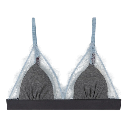 Love Stories, Set Bralette Love Lace & Slip Wild Rose Grey