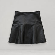Ba&sh, Gonna Corta in Pelle Nera Lseva
