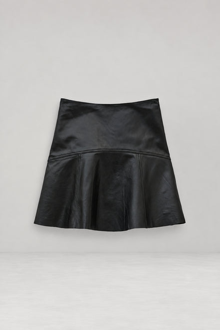 Ba&sh, Gonna Corta in Pelle Nera Lseva