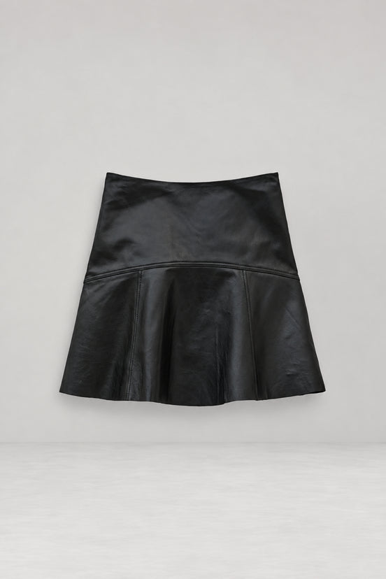 Ba&sh, Gonna Corta in Pelle Nera Lseva