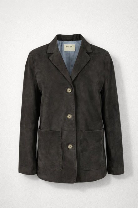 Blazer Oversize Camoscio Testa di Moro Mono