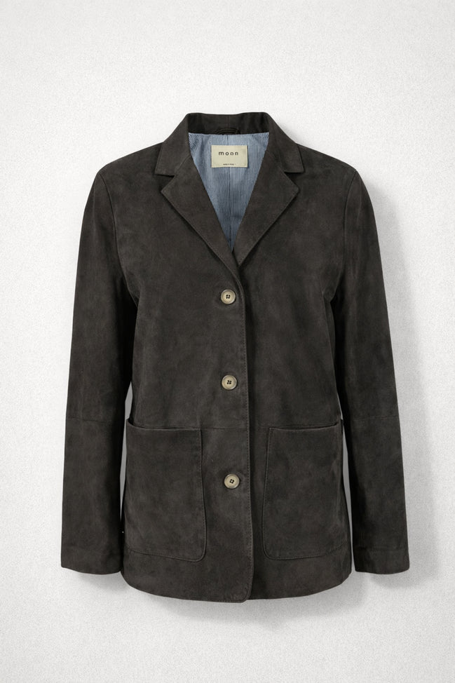 Blazer Oversize Camoscio Testa di Moro Mono