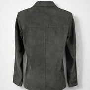 Camicia in Camoscio Slim Fit  con Tasche