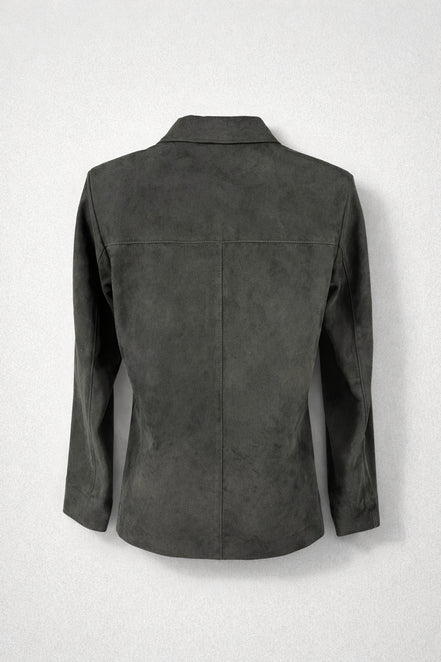 Camicia in Camoscio Slim Fit  con Tasche