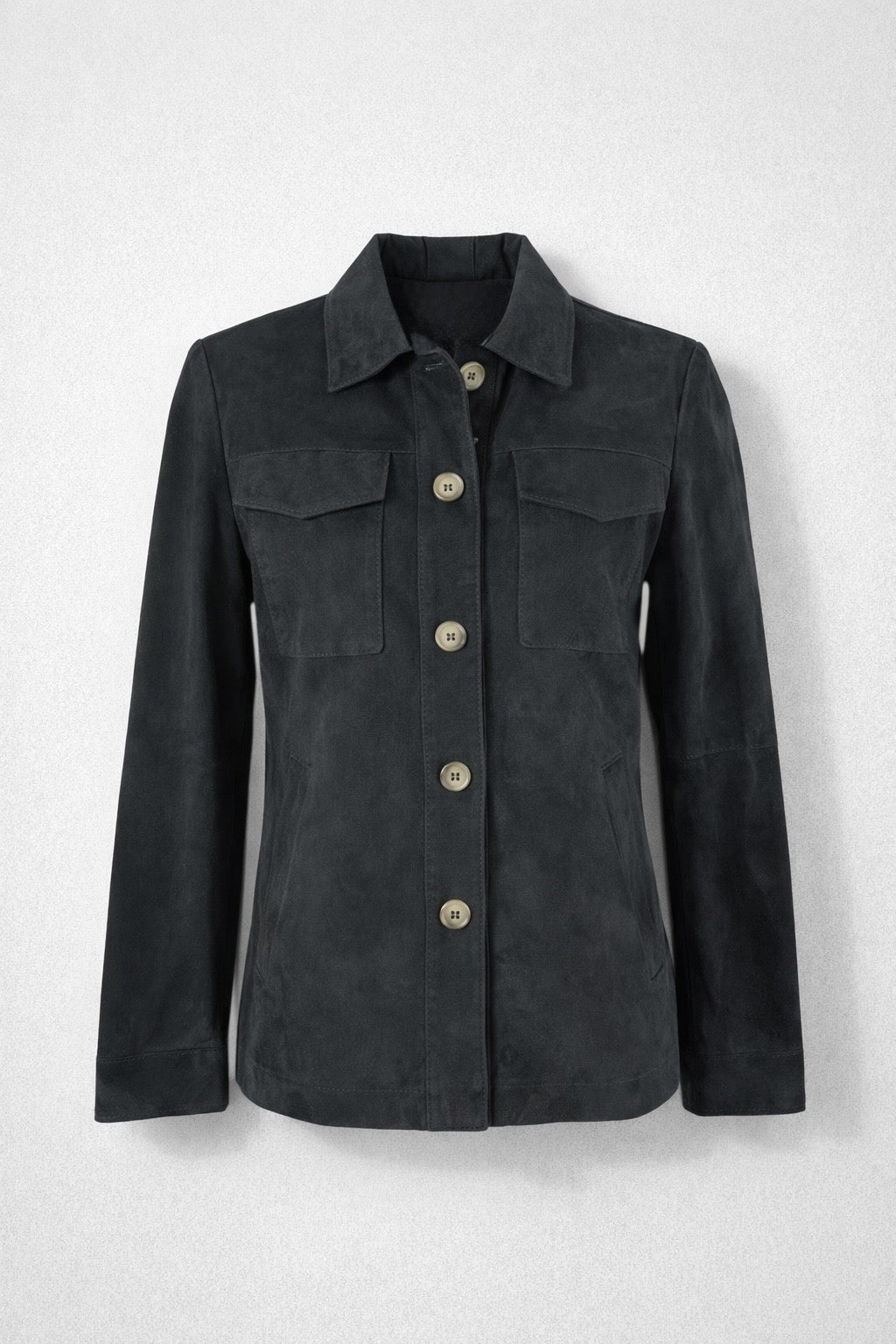 Camicia in Camoscio Slim Fit  con Tasche