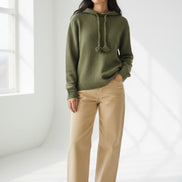 Felpa Cashmere Bouclè con Cappuccio Kujten