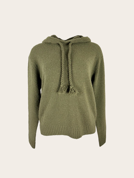 Felpa Cashmere Bouclè con Cappuccio Kujten
