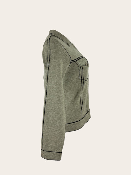 Giacca in Cashmere con Bottoni Kujten
