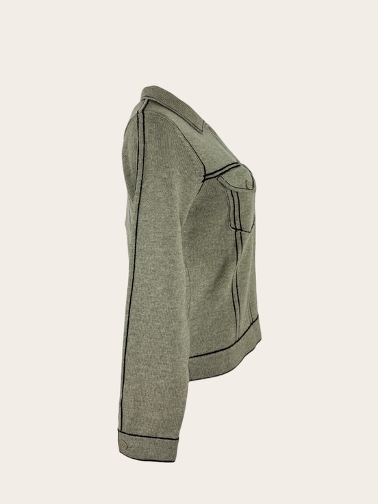 Giacca in Cashmere con Bottoni Kujten