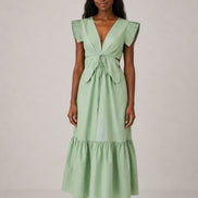 Abito Midi Dress Verdeacqua Butterfly Farm Rio