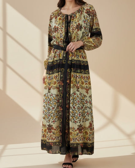 Abito Catfano Lungo Fantasia Floreale Marius Antik Batik