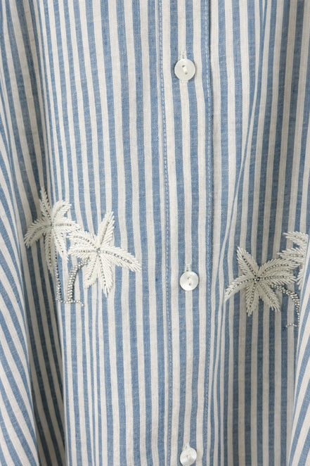 Benaras, Abito Camicia Bastoncino con Palme