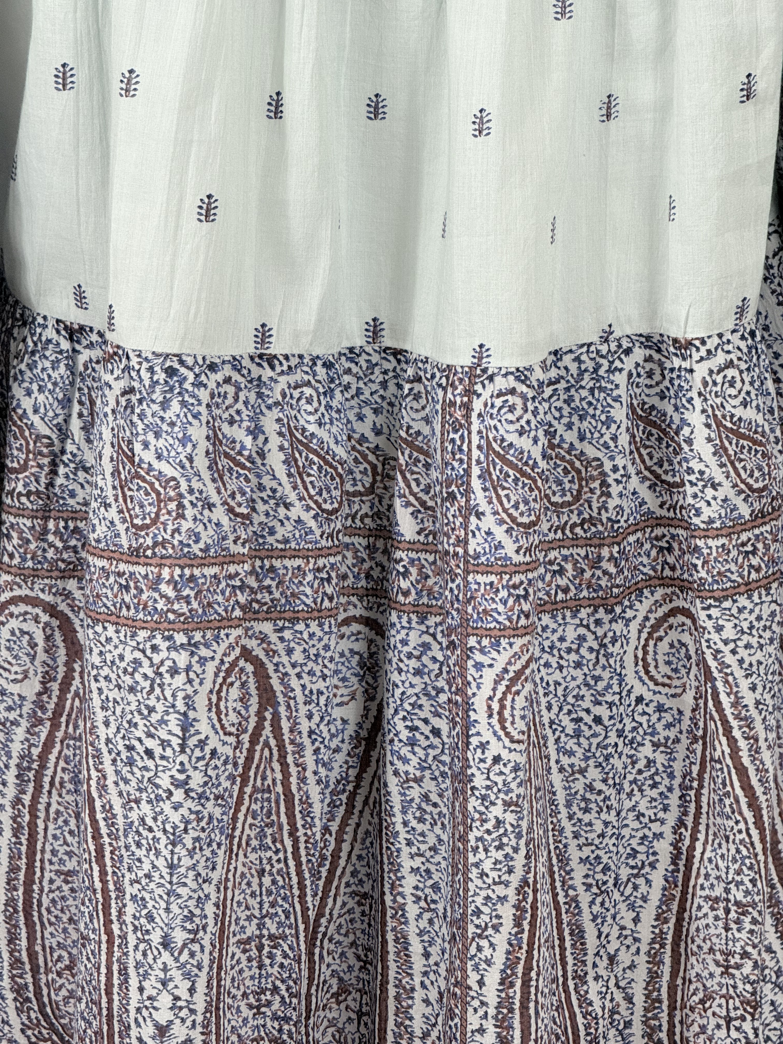 Abito Corto in Voile di Cotone Fantasia Paisley, Johri Antik Batik