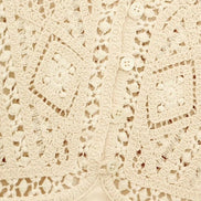 Ba&sh, Abito Corto in Cotone con Pizzo Guipure Sonia