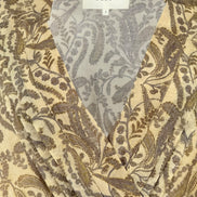 Mini Dress Fantasia con Cintura in Vita Fondo Beige Teodora Baash