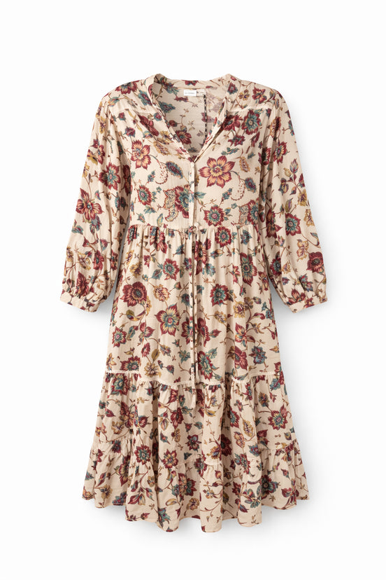 Abito Lungo con Fantasia a Fiori, Fiorella Maison Hotel