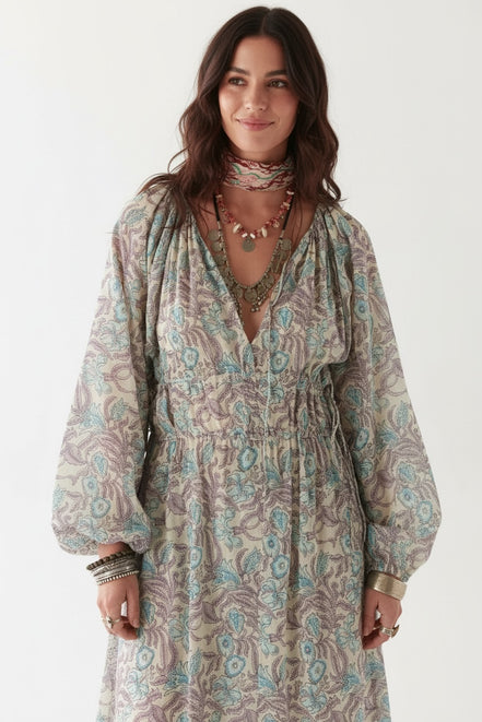 Abito Lungo Fantasia Cotone Hawaiian Flora Maison Hotel