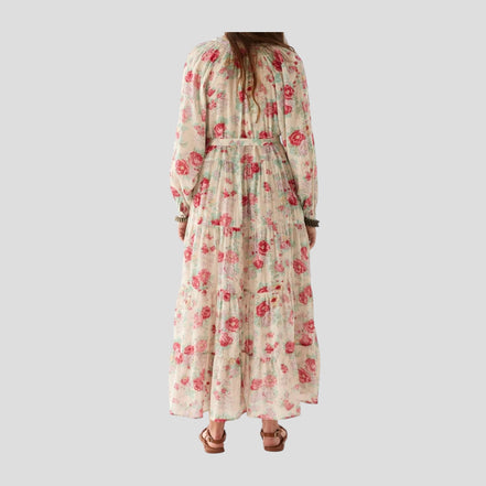 Maxi Dress in Cotone a Fiori Augustina Maison Hotel