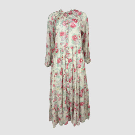 Maxi Dress in Cotone a Fiori Augustina Maison Hotel