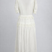 Abito Midi Sofia in Cotone Leggero con Ricami e Pizzo, SEA New York