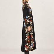 SEA New York, Abito Midi con Ricami Floreali Ruwa