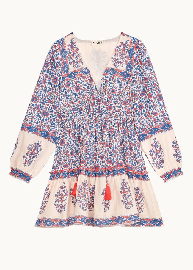 MA.BE Apparel, Mini Abito con Stampa Floreale Della