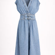 Abito Midi Senza Maniche effetto Chambray, Ba&sh