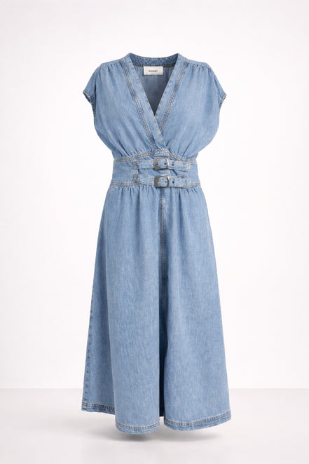 Abito Midi Senza Maniche effetto Chambray, Ba&sh