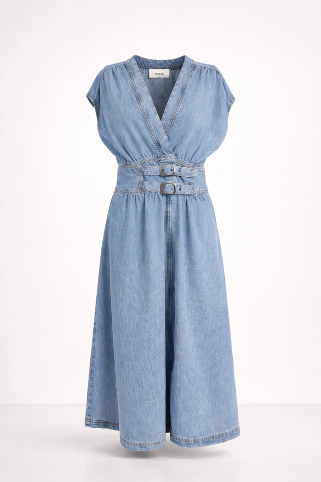 Abito Midi Senza Maniche effetto Chambray, Ba&sh
