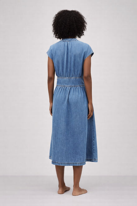 Abito Midi Senza Maniche effetto Chambray, Ba&sh
