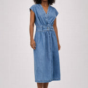 Abito Midi Senza Maniche effetto Chambray, Ba&sh
