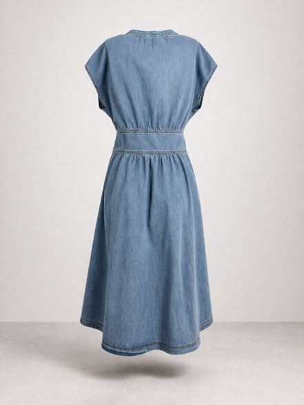 Abito Midi Senza Maniche effetto Chambray, Ba&sh