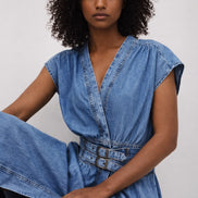 Abito Midi Senza Maniche effetto Chambray, Ba&sh