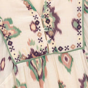 Ba&sh, Abito Midi in Cotone Manica Lunga Oelia