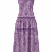 Abito Lungo senza Spalle Fantasia Paisley, Tajara Antik Batik