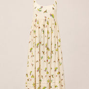 Injiri, Slip Dress con Stampa Floreale