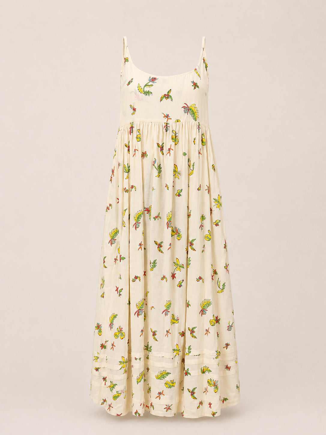 Injiri, Slip Dress con Stampa Floreale