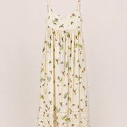 Injiri, Slip Dress con Stampa Floreale