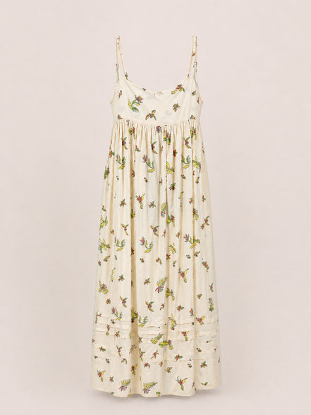 Injiri, Slip Dress con Stampa Floreale