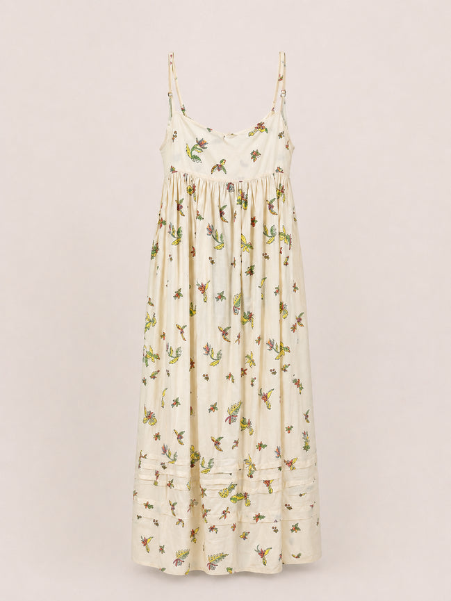 Injiri, Slip Dress con Stampa Floreale