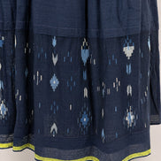 Injiri, Slip Dress Navy con Ricami Jamdani