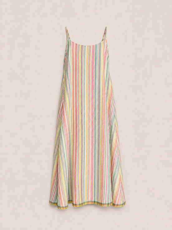 Injiri, Slip Dress in Cotone a Righe