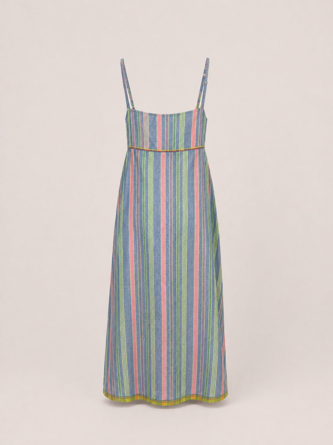 Injiri, Slip Dress in Cotone a Righe