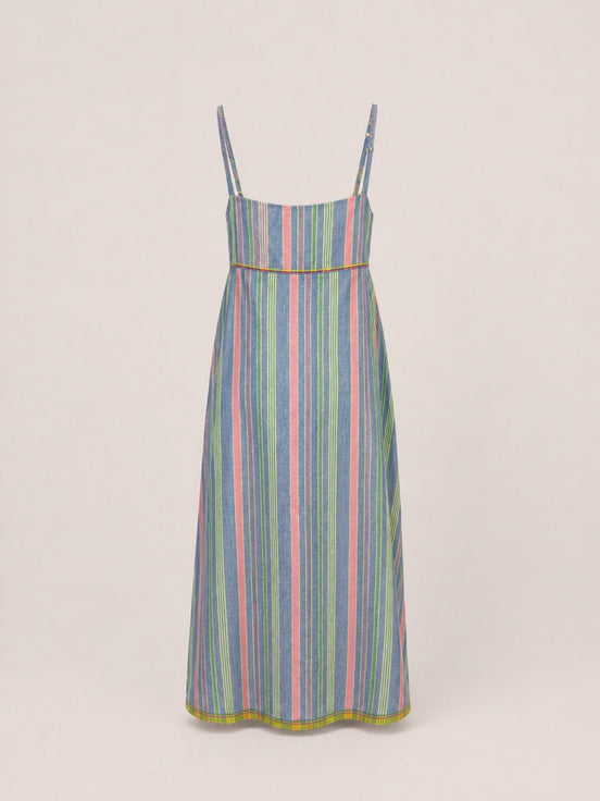 Injiri, Slip Dress in Cotone a Righe
