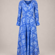 Nimo With Love, Azurite Dress Ikat Blue