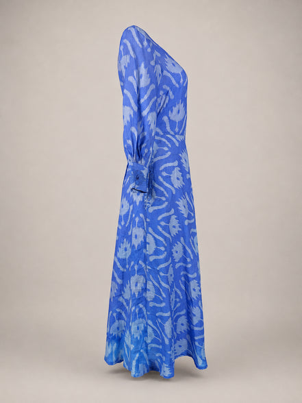 Nimo With Love, Azurite Dress Ikat Blue
