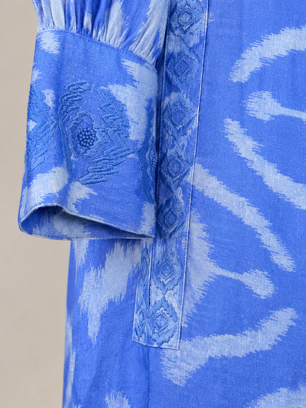 Nimo With Love, Azurite Dress Ikat Blue